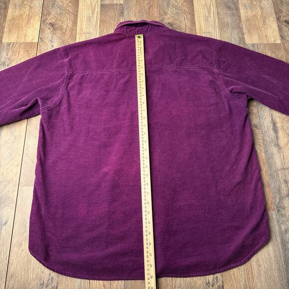Vintage 90s Y2K Disney Corduroy Shirt Women's Large Purple Winnie The Pooh 4737 - Picture 8 of 12